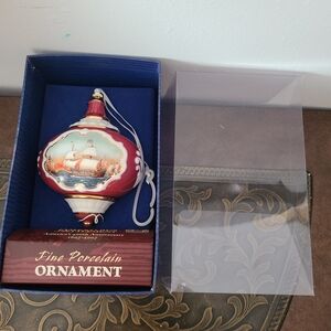 Jamestown Settlement Fine Porcelain Christmas Ornament America's 400 Anniversary